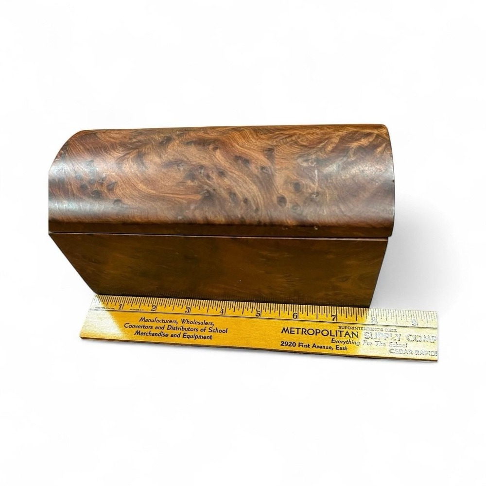 Michael Elkan Redwood Burl Wood Box Studio Art Signed Oregon Jewelry Keepsake - Picture 5 of 11